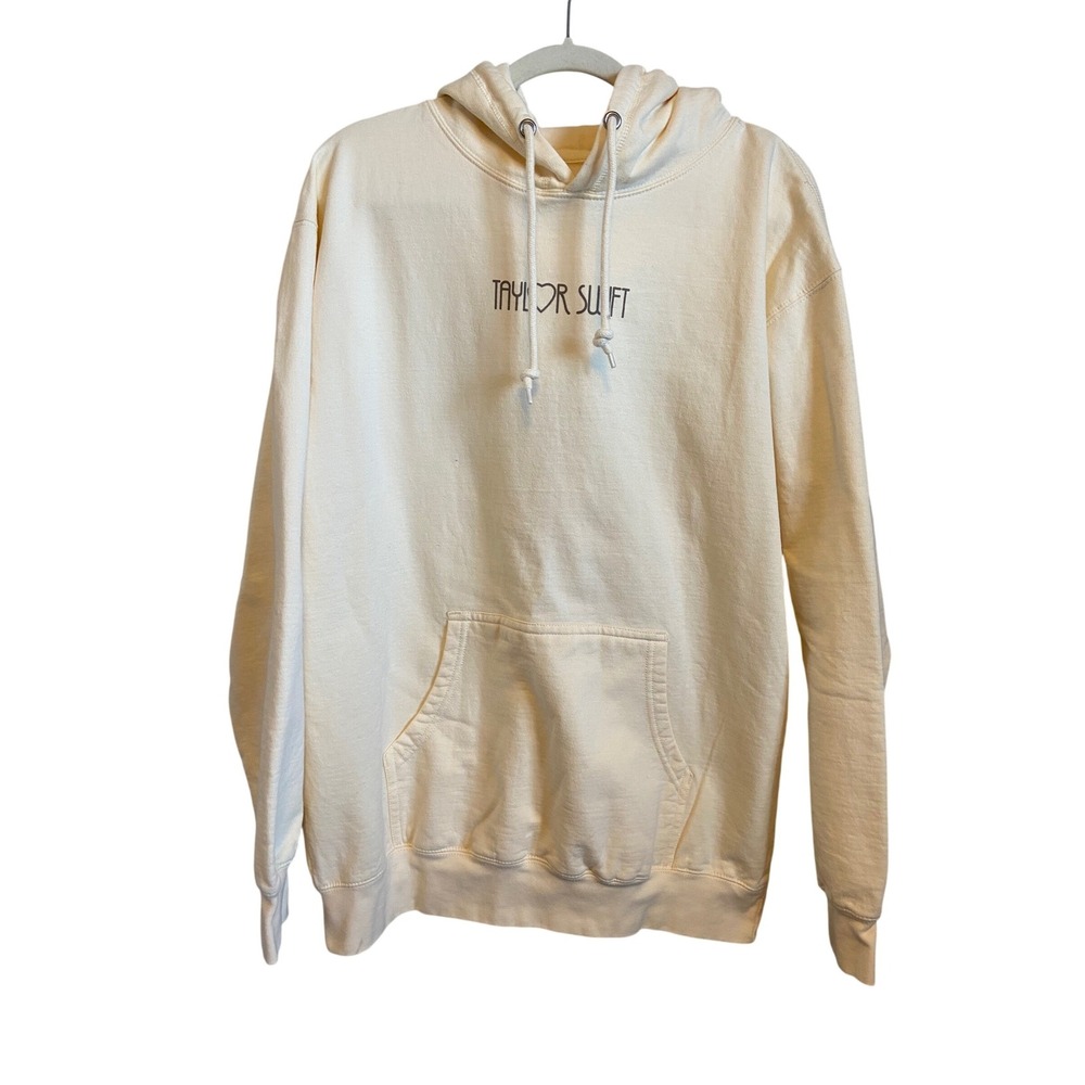 Taylor Swift The Eras Tour Hoodie Cream Beige Graphic Concert‎ Merch Large